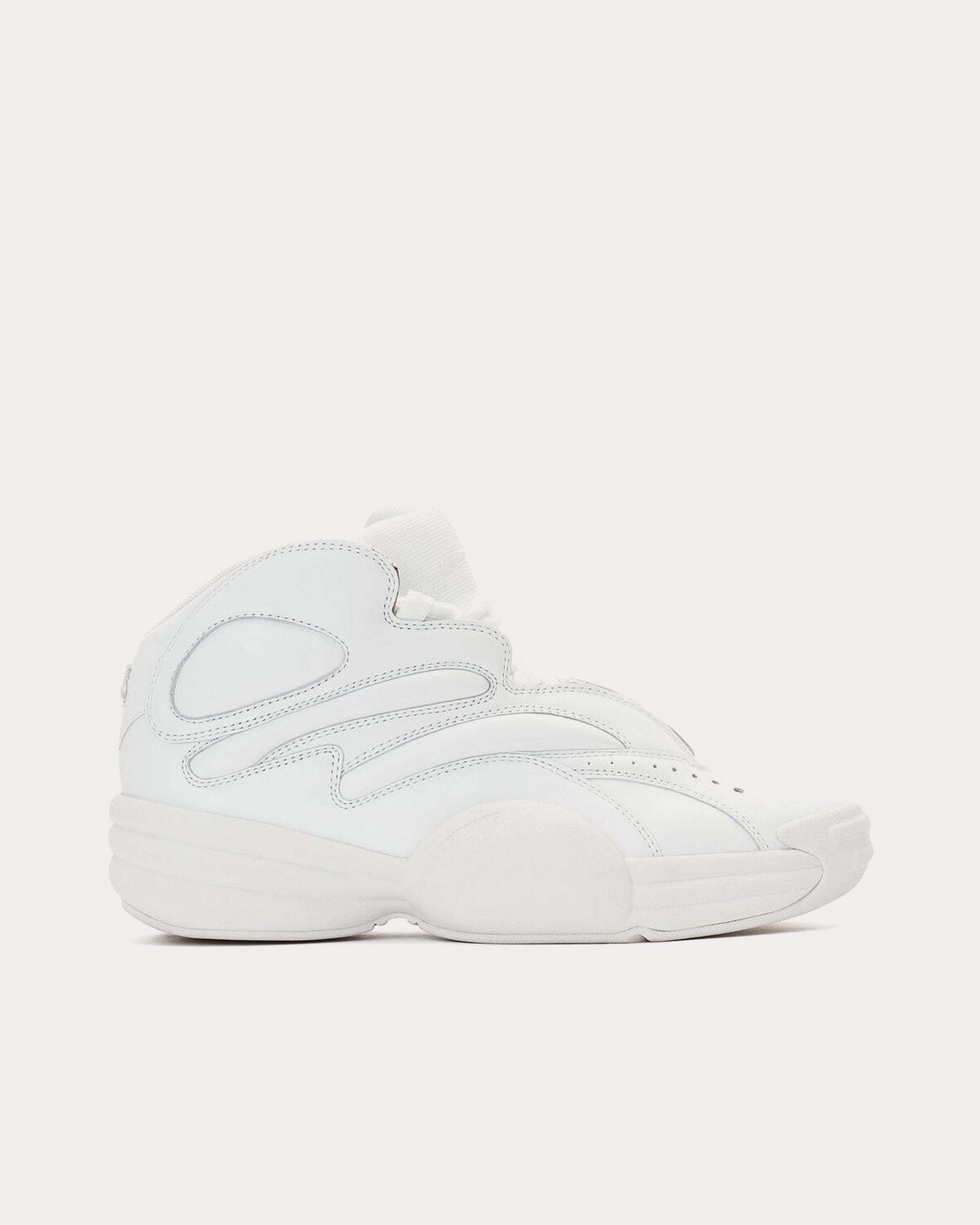 Alexander Wang AW Hoop Leather White High Top Sneakers - 1