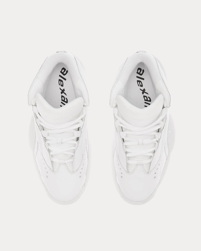 Alexander Wang AW Hoop Leather White High Top Sneakers - 2