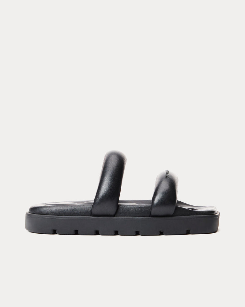 Alexander Wang Jay Flatform Leather Black Sandals - 1