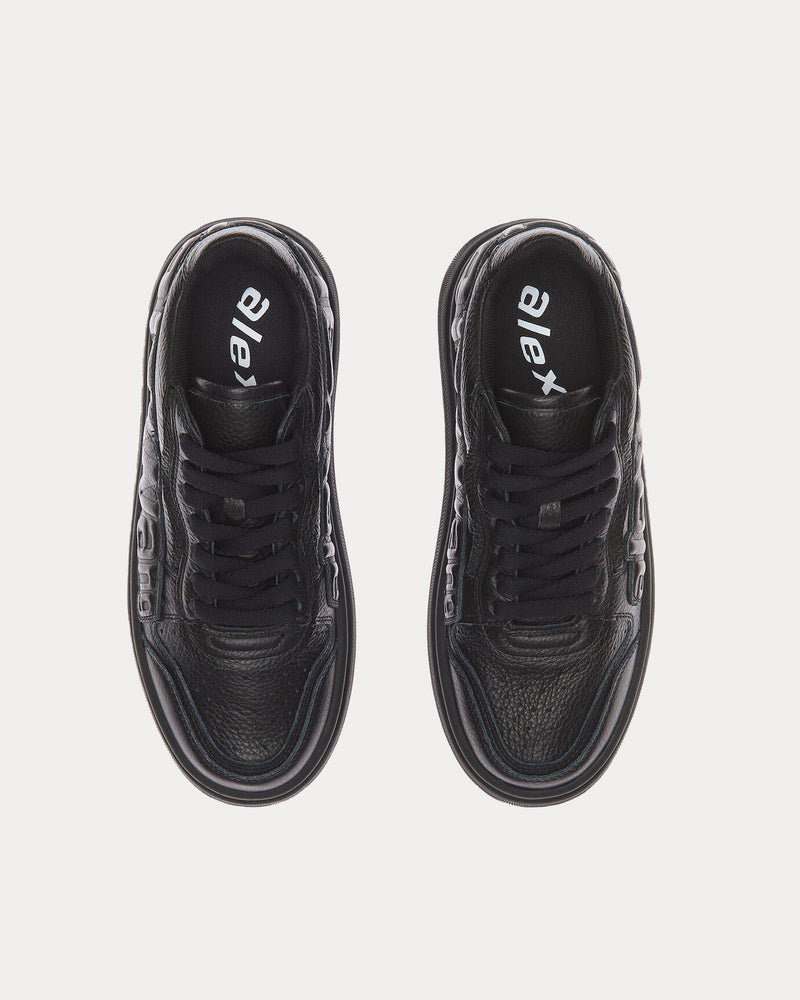 Alexander Wang Puff Pebble Leather with Logo Black Low Top Sneakers - 2