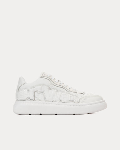 Alexander Wang Puff Pebble Leather with Logo White Low Top Sneakers