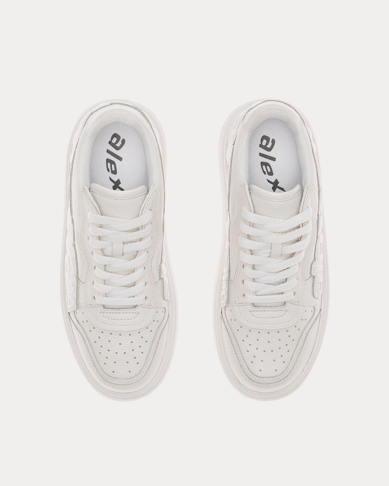 Alexander Wang Puff Pebble Leather with Logo White Low Top Sneakers - 2