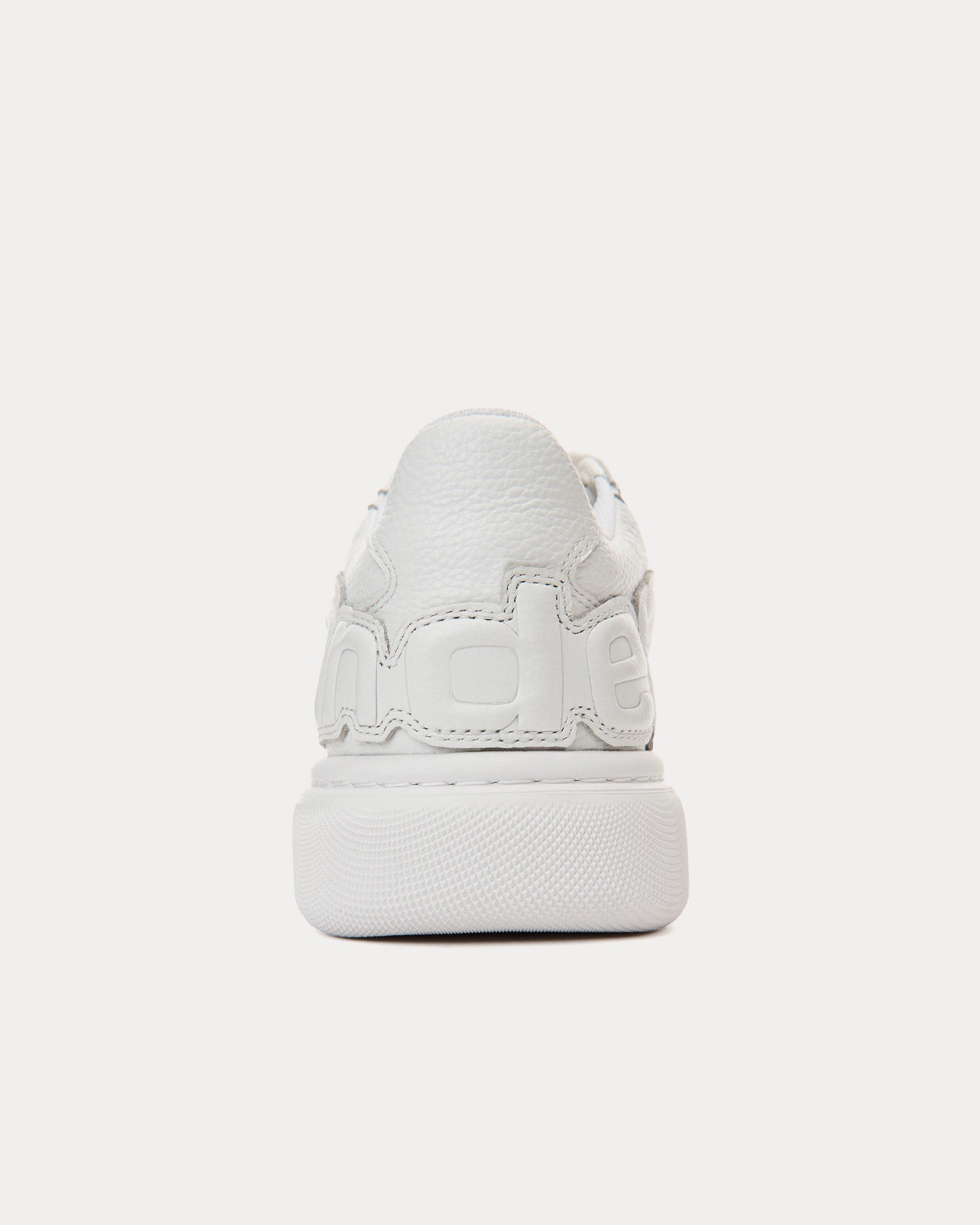 Alexander Wang Puff Pebble Leather with Logo White Low Top Sneakers - 3