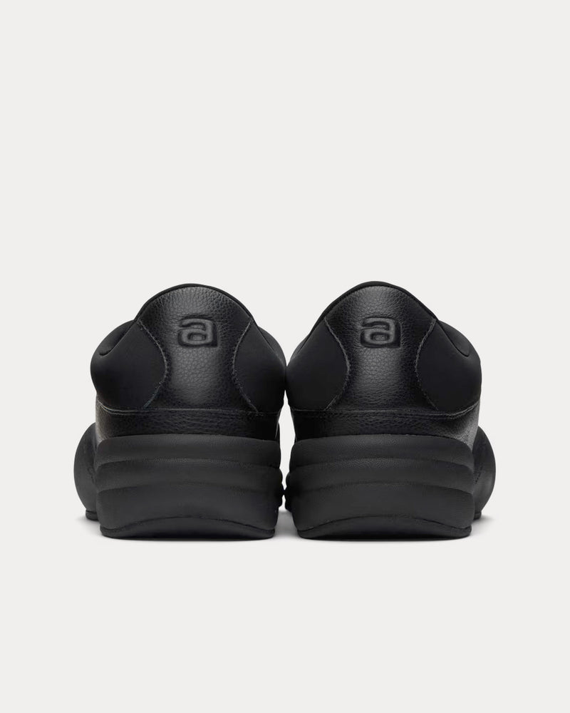 Alexander Wang AW Hoop Pebble Leather Black Slip On Sneakers - 3