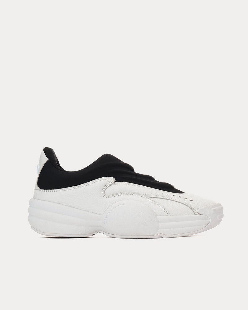 Alexander Wang AW Hoop Pebble Leather White / Black Slip On Sneakers - 1