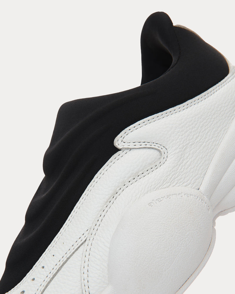 Alexander Wang AW Hoop Pebble Leather White / Black Slip On Sneakers - 4