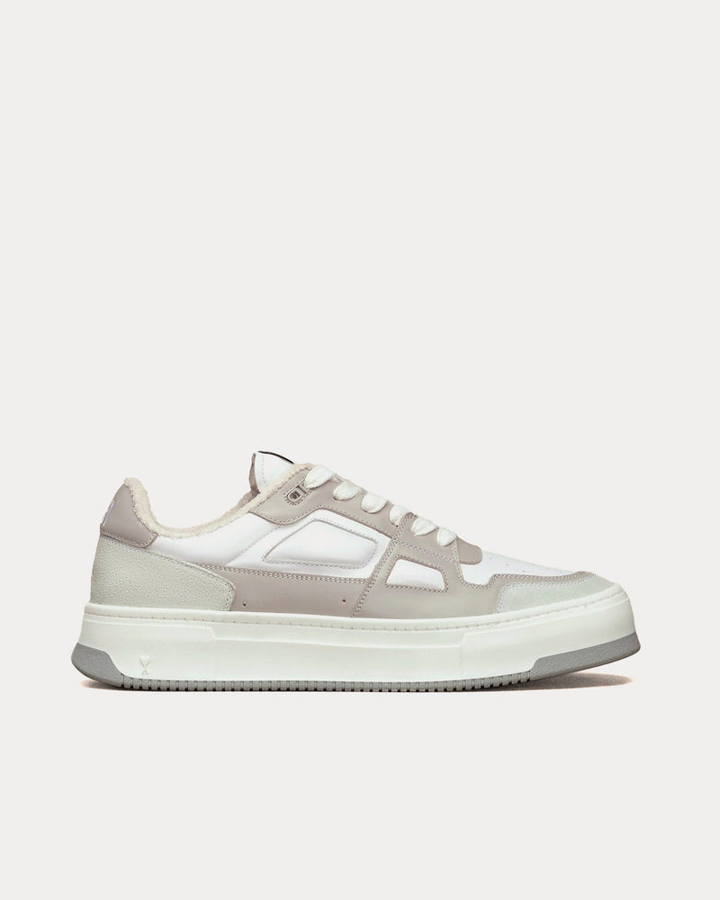 Ami Paris Arcade Leather White / Ash Grey Low Top Sneakers - 1