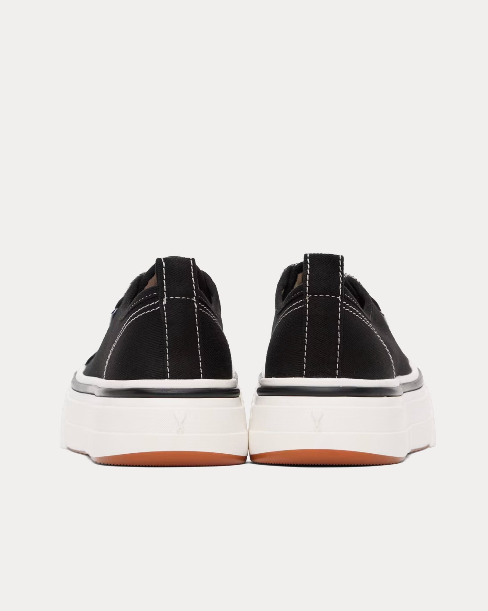 AMI 1980 Canvas Black / White Low Top Sneakers - 3