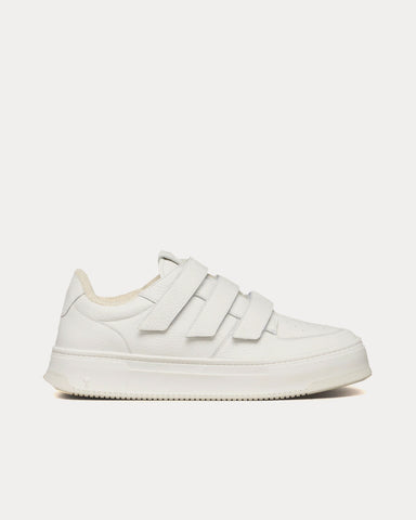 AMI New Velcro Arcade Leather White Low Top Sneakers