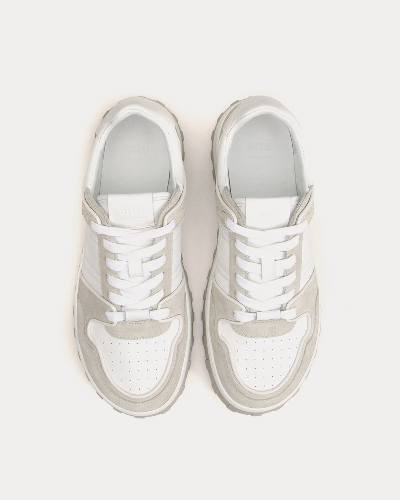 Ami Paris Walk Leather White / Mastic Low Top Sneakers - 2