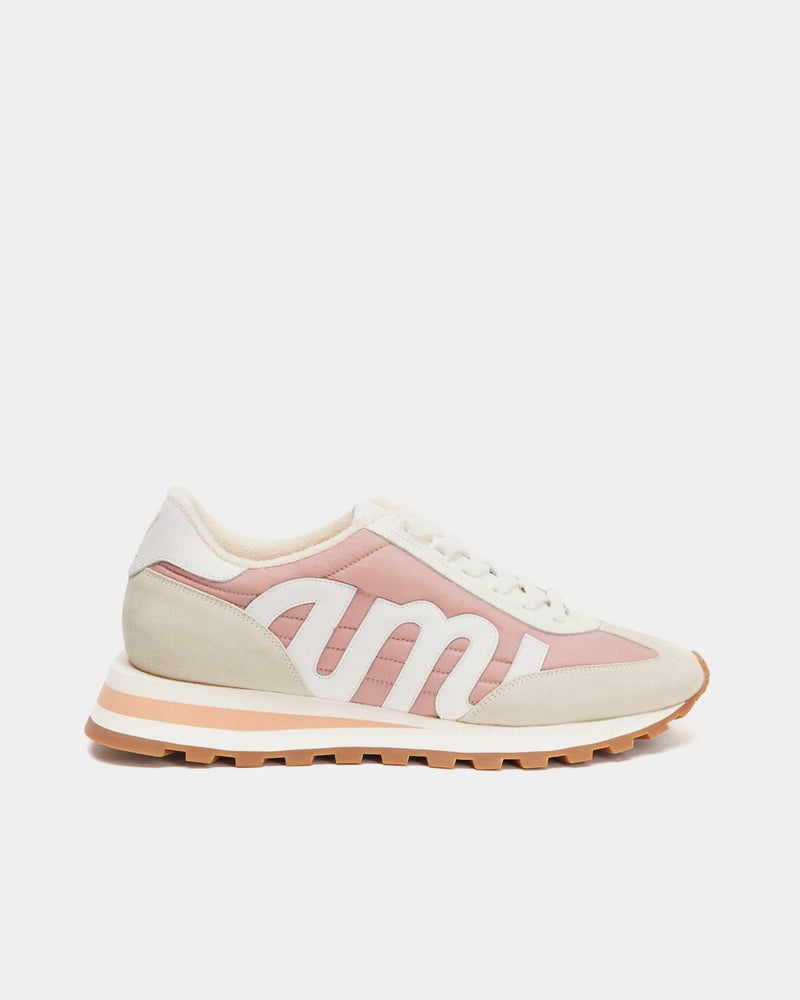 AMI Ami Rush Pink / Light Beige Low Top Sneakers - 1