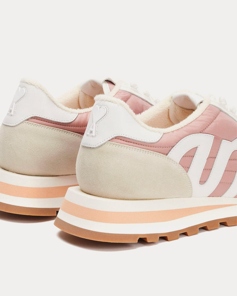 AMI Ami Rush Pink / Light Beige Low Top Sneakers - 3