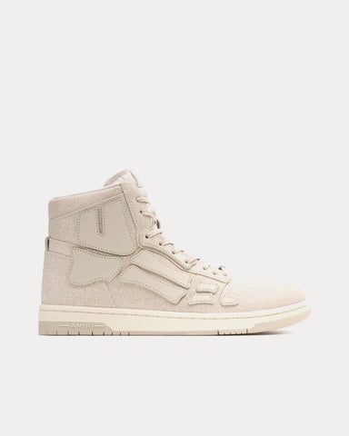 AMIRI Crystal Skel Top Hi Beige High Top Sneakers