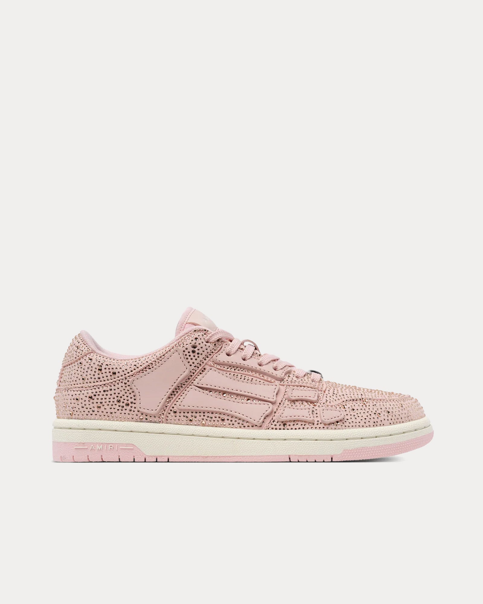 AMIRI Crystal Skel-Top Pink Low Top Sneakers - 1