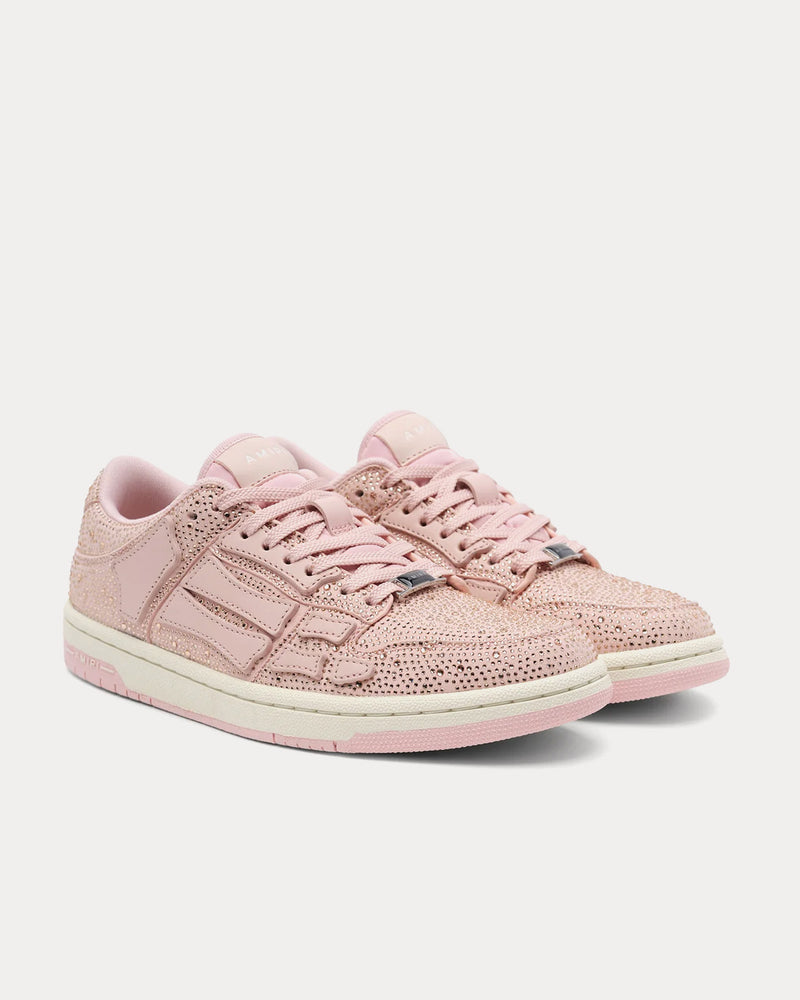 AMIRI Crystal Skel-Top Pink Low Top Sneakers - 2