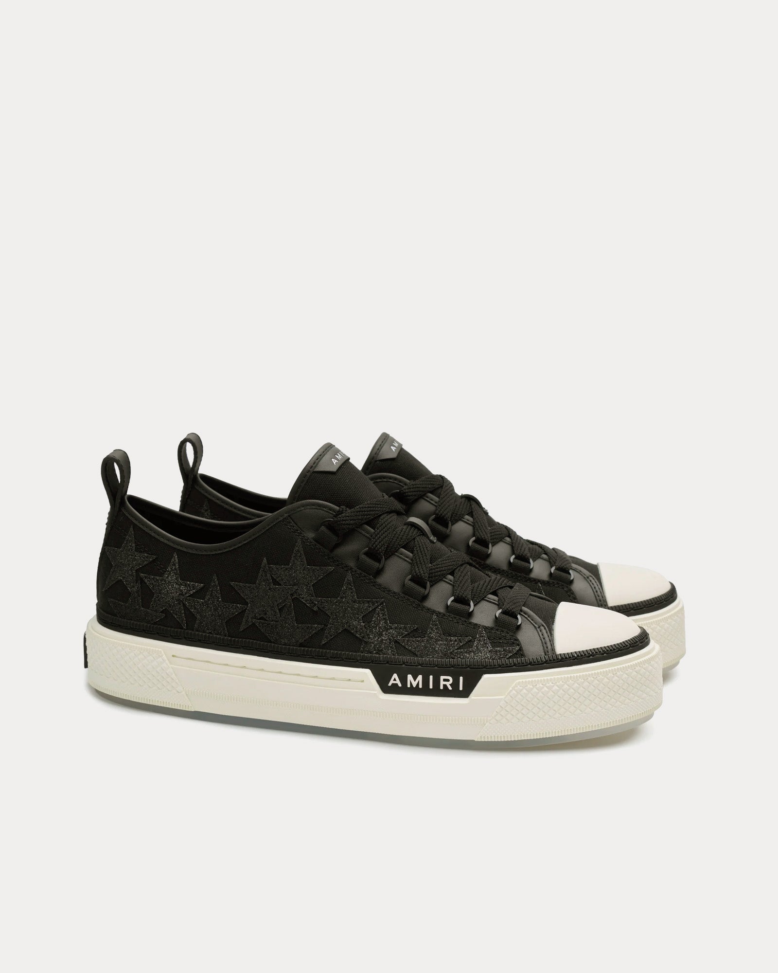 AMIRI Stars Court Glitter Black Low Top Sneakers - 3