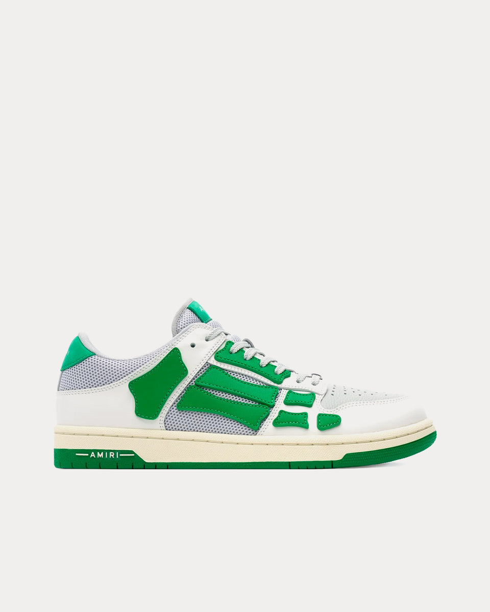 AMIRI Skel-Top Mesh White / Green Low Top Sneakers - Sneak in Peace