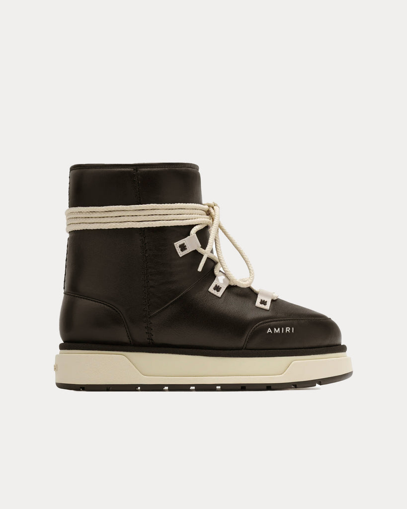 AMIRI Malibu Hi Leather Black Boots - Sneak in Peace