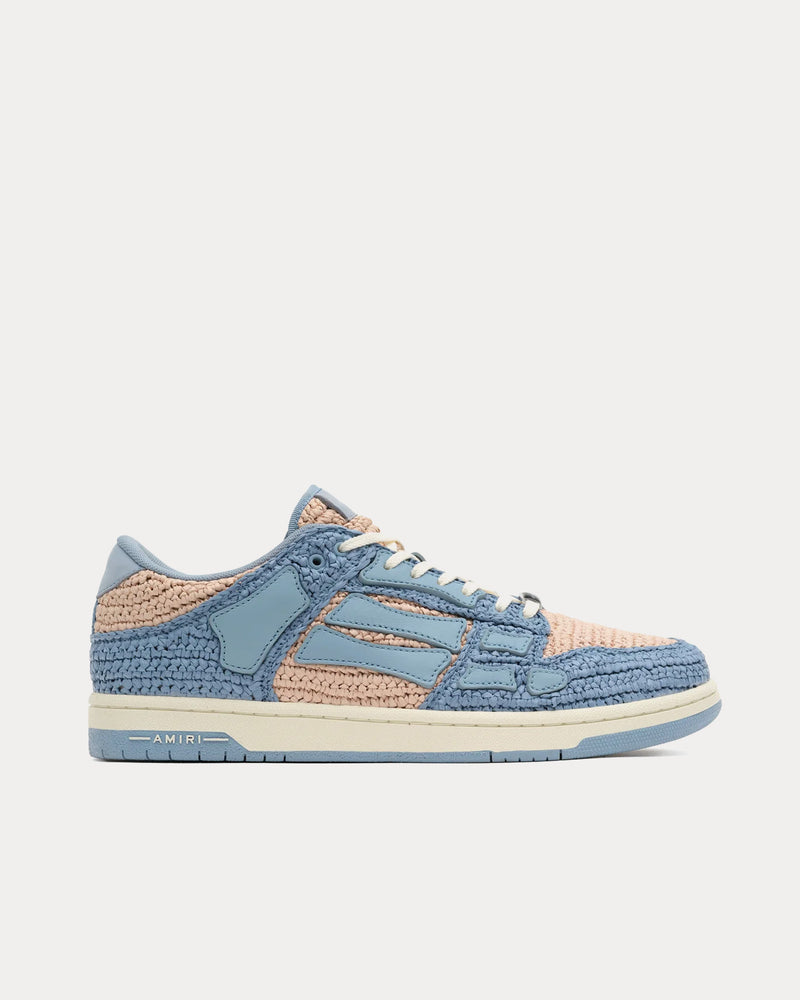 AMIRI Skel-Top Raffia Blue Low Top Sneakers - 1