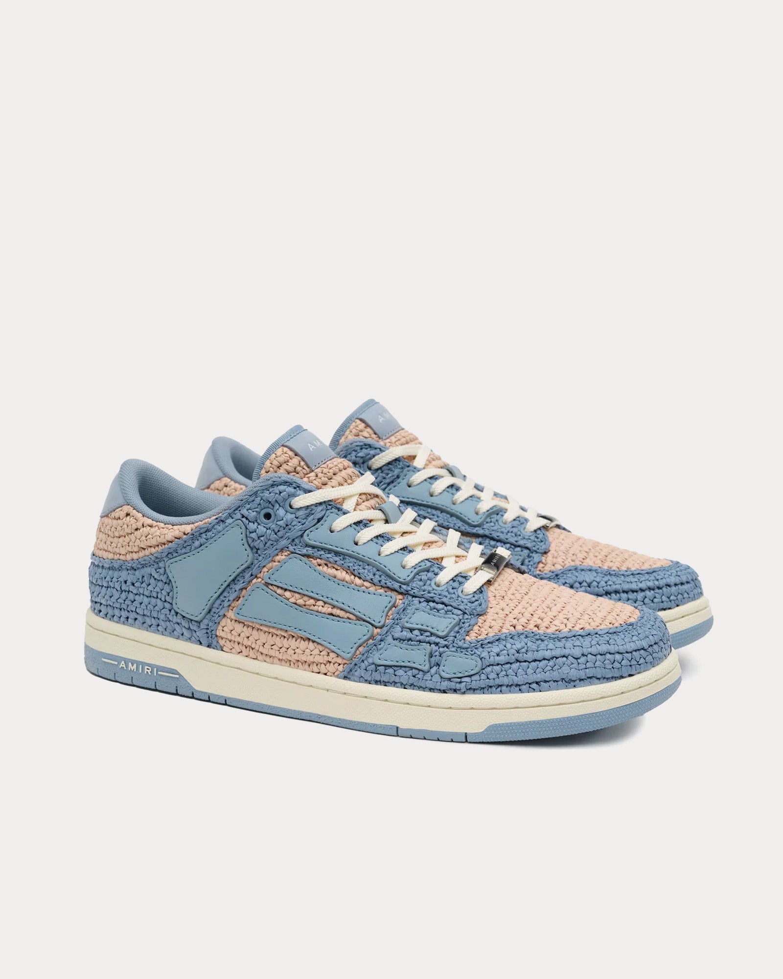 AMIRI Skel-Top Raffia Blue Low Top Sneakers - 2