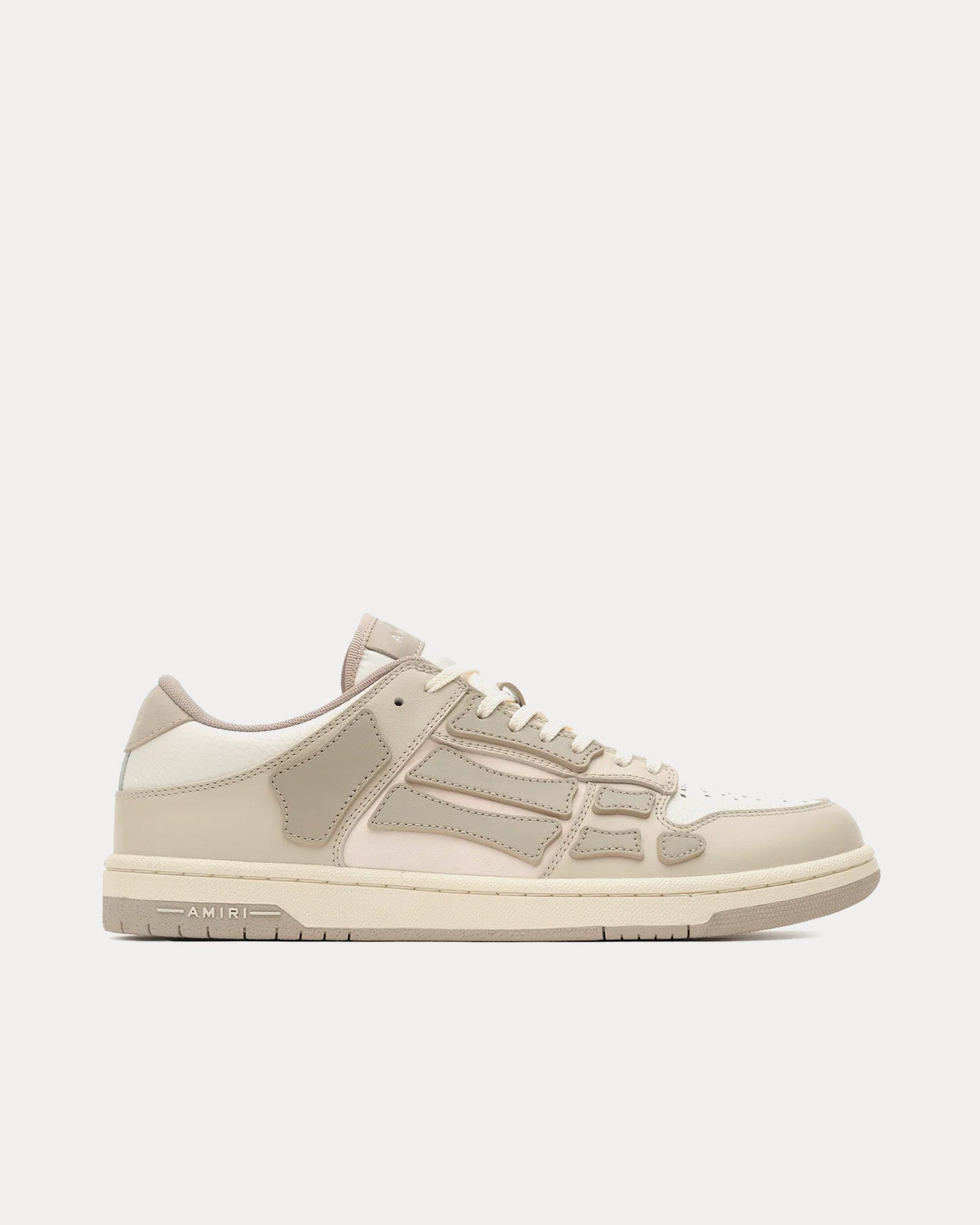 AMIRI Skel-Top Leather Alabaster Low Top Sneakers - 1