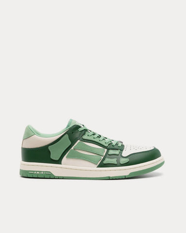 AMIRI Skel-Top Leather White / Green Low Top Sneakers