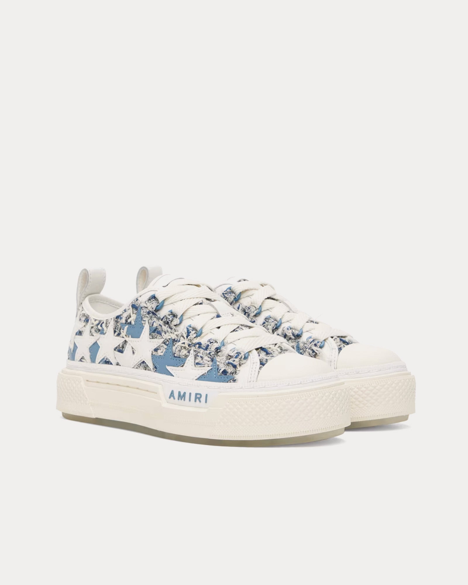 AMIRI Stars Court Boucle White / Blue Low Top Sneakers - 2