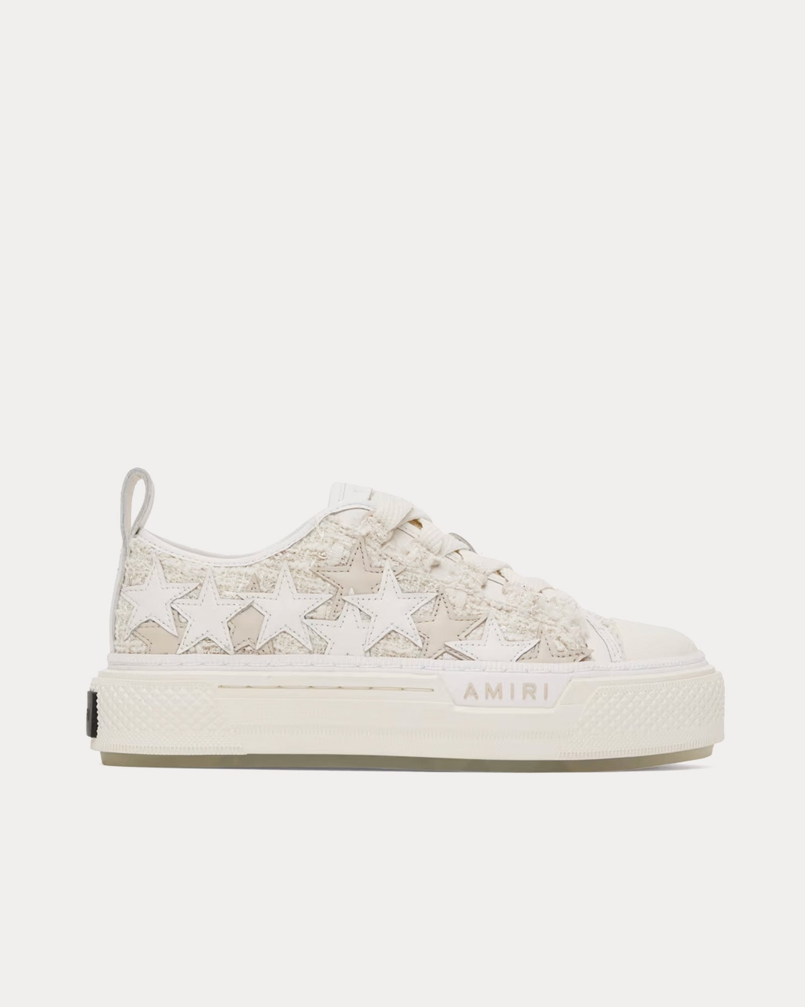 AMIRI Stars Court Boucle Alabaster Low Top Sneakers - 1