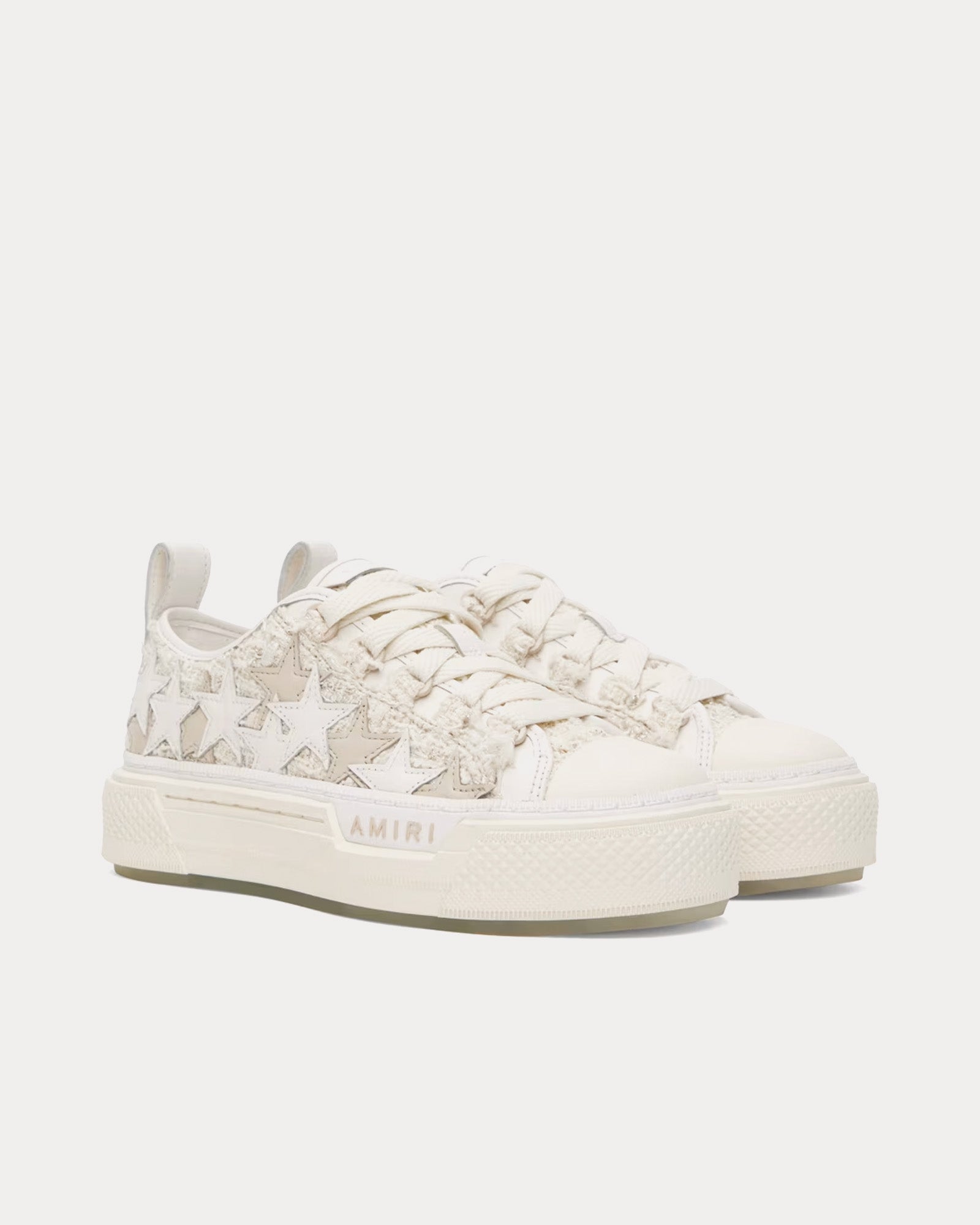 AMIRI Stars Court Boucle Alabaster Low Top Sneakers - 2