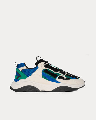 AMIRI Bone Runner Black / Teal Low Top Sneakers