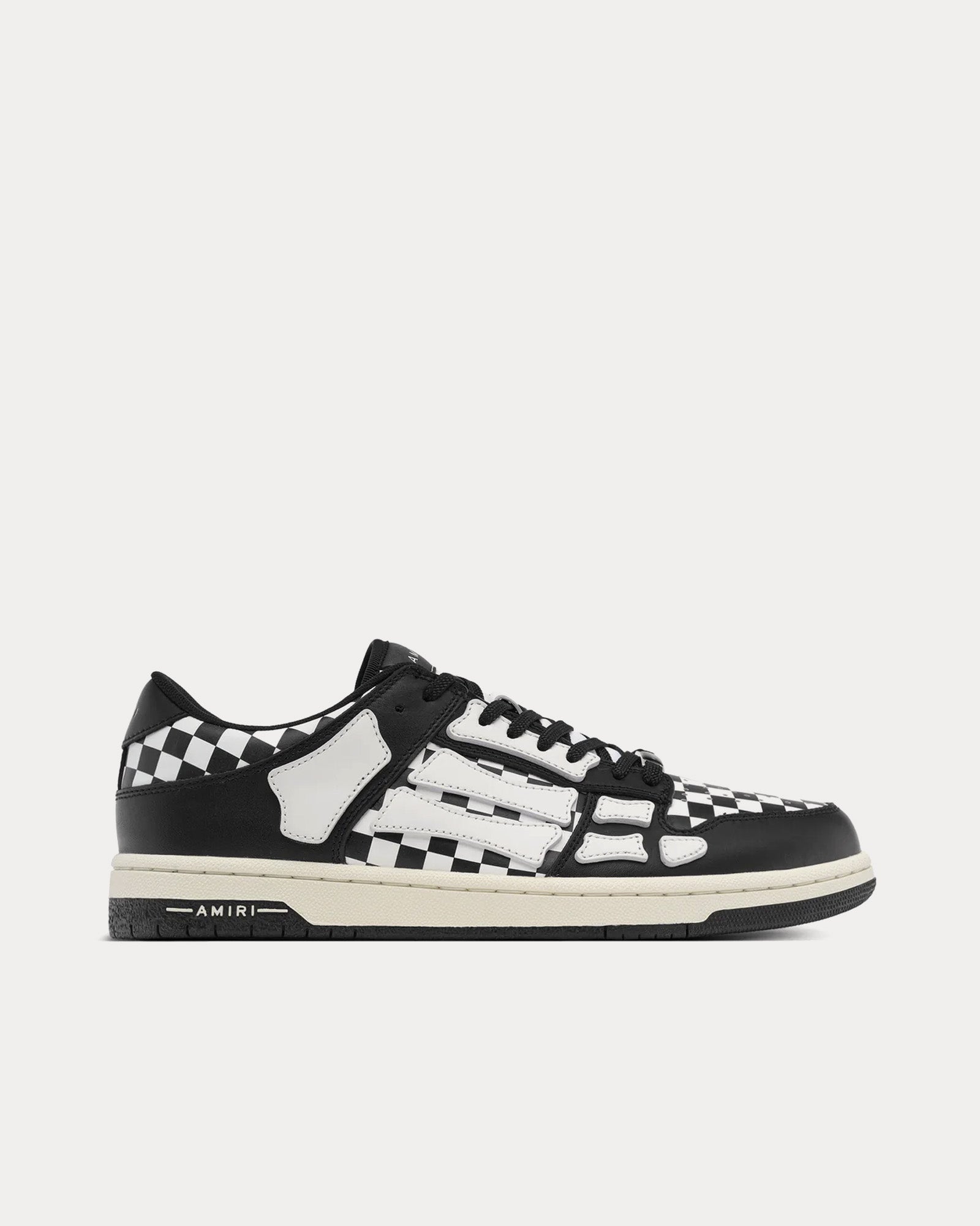 AMIRI Checkered Skel-Top Black / White Low Top Sneakers - 1