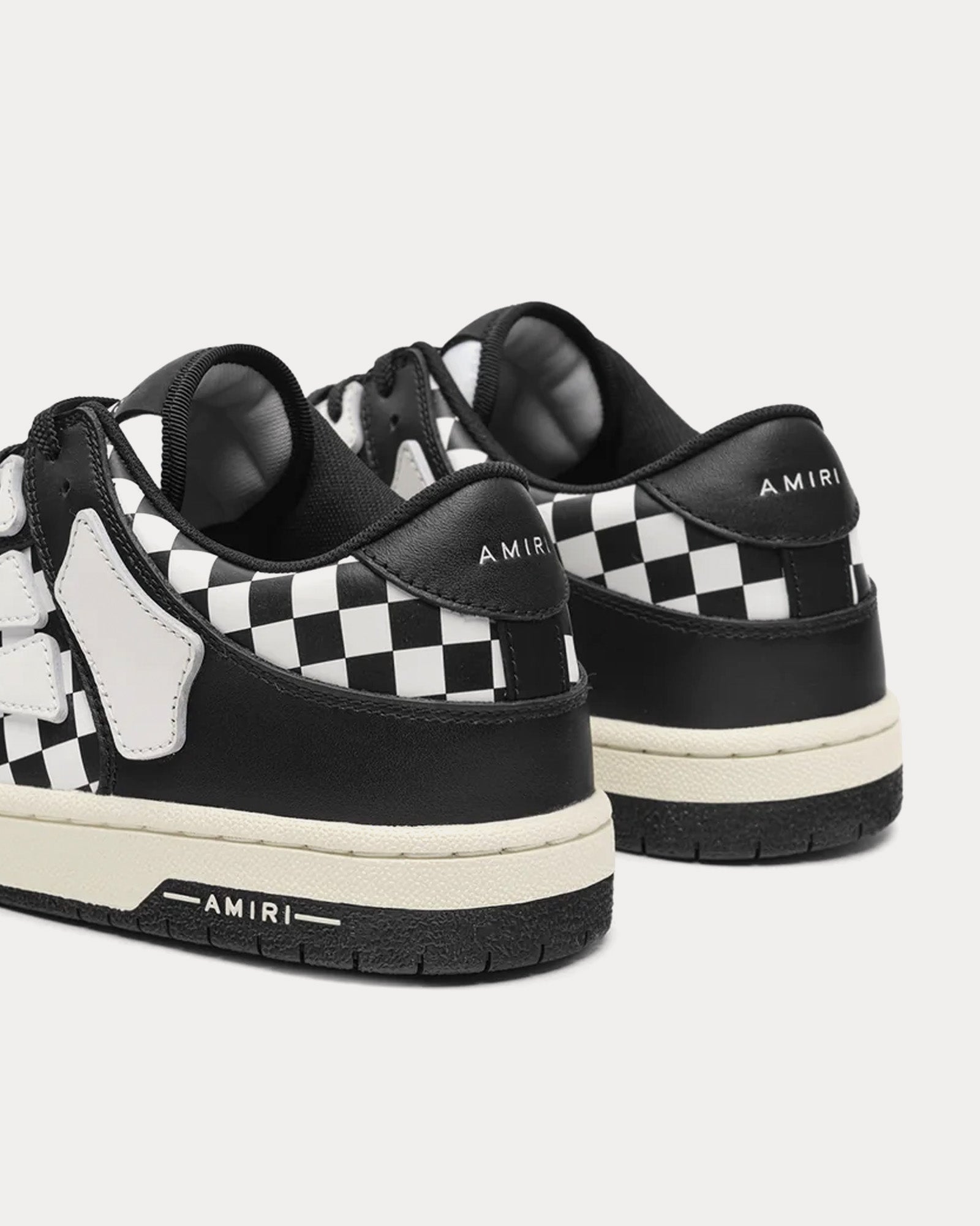 AMIRI Checkered Skel-Top Black / White Low Top Sneakers - 3