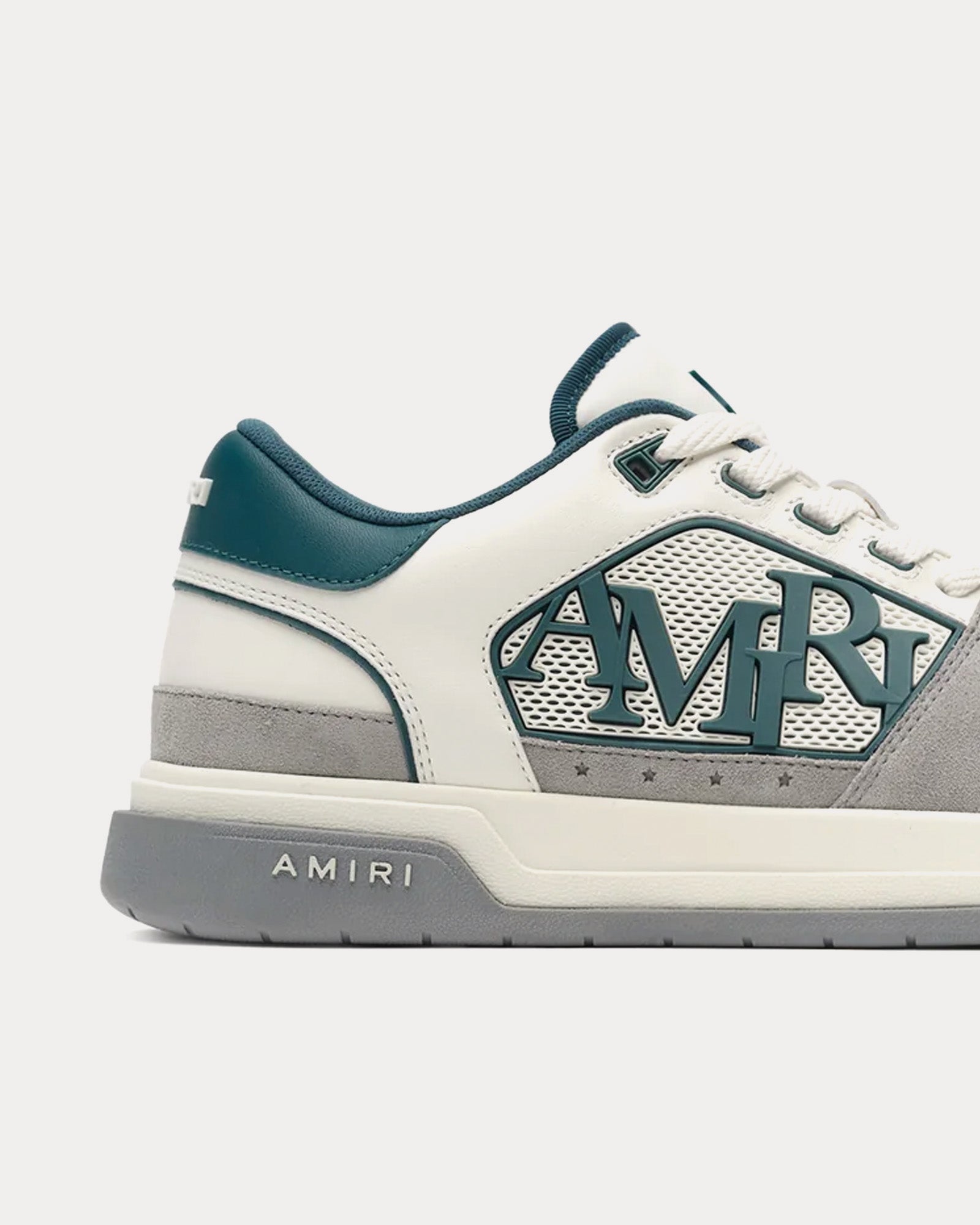 AMIRI Classic Deep Teal / Grey / White Low Top Sneakers - 4