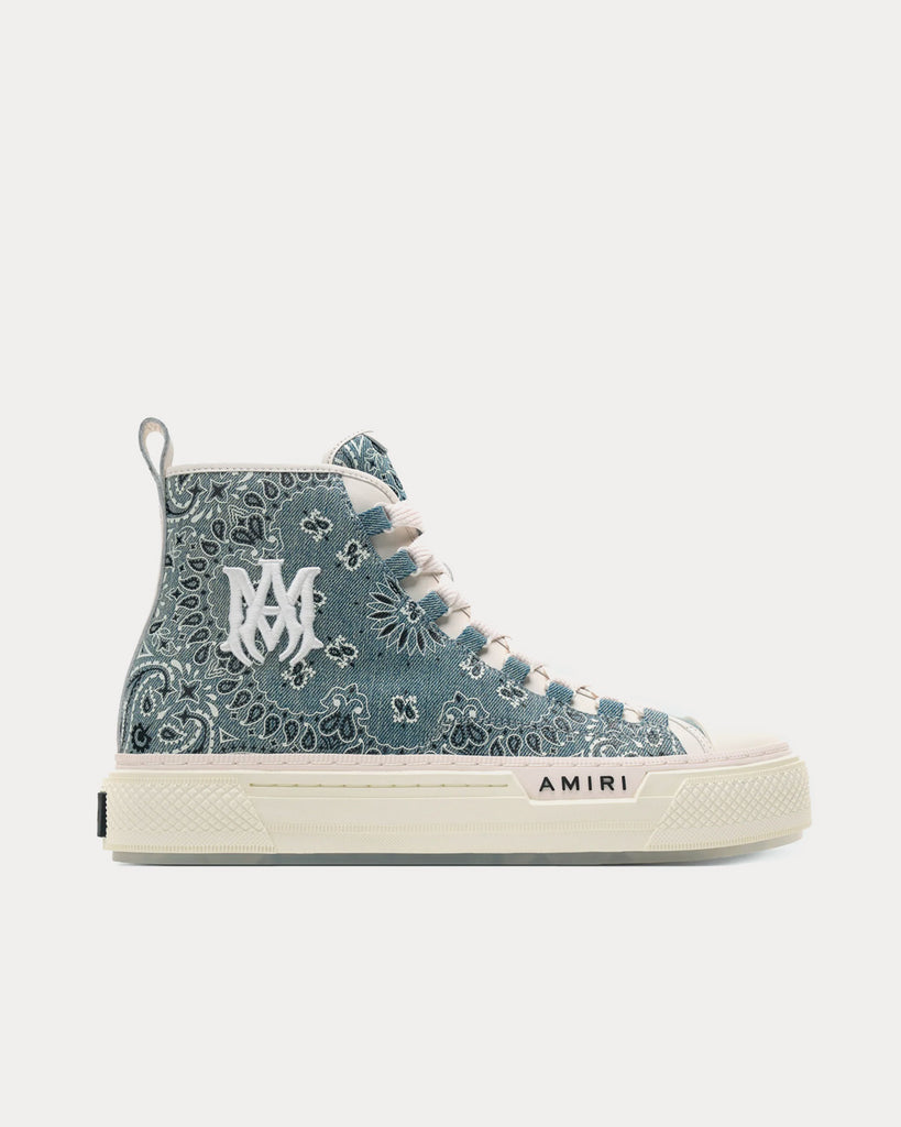 AMIRI Court Baby Blue High Top Sneakers - Sneak in Peace