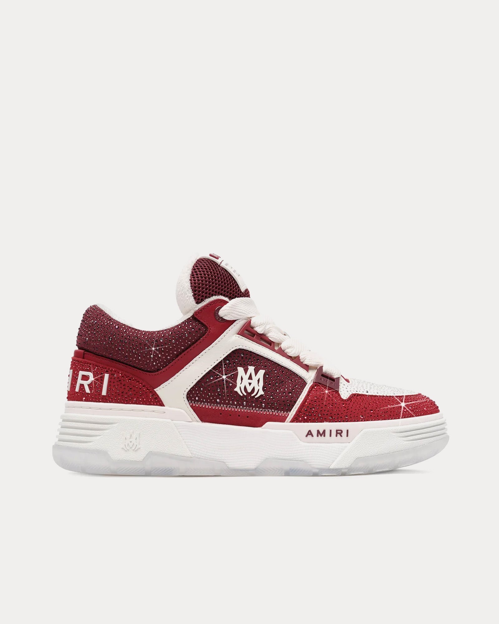 AMIRI MA-1 Crystal Burgundy Low Top Sneakers - 1