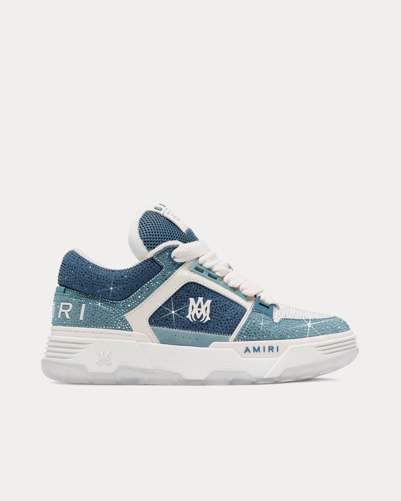 AMIRI MA-1 Crystal Dusty Blue Low Top Sneakers - 1