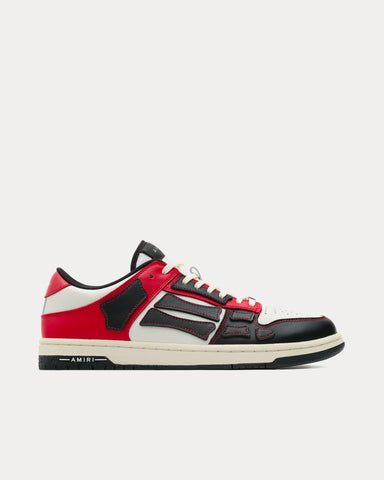 AMIRI Skel-Top Leather Black / Red Low Top Sneakers