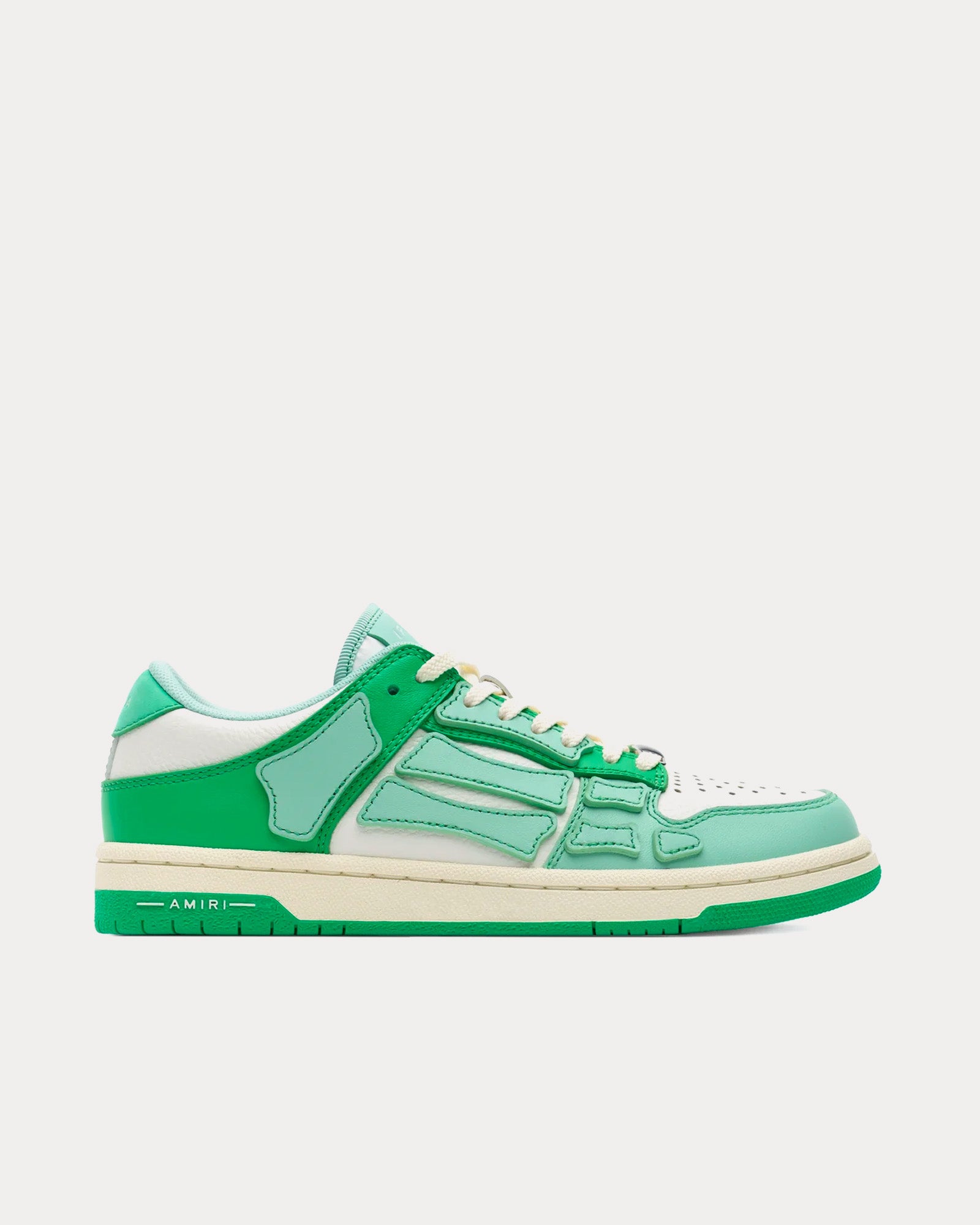 AMIRI Skel-Top Leather Green Low Top Sneakers - 1