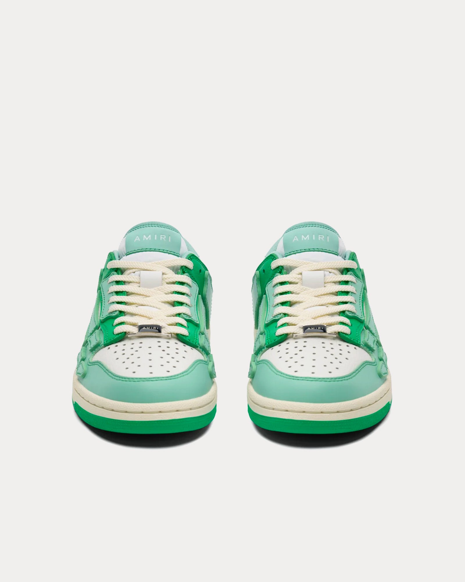 AMIRI Skel-Top Leather Green Low Top Sneakers - 2