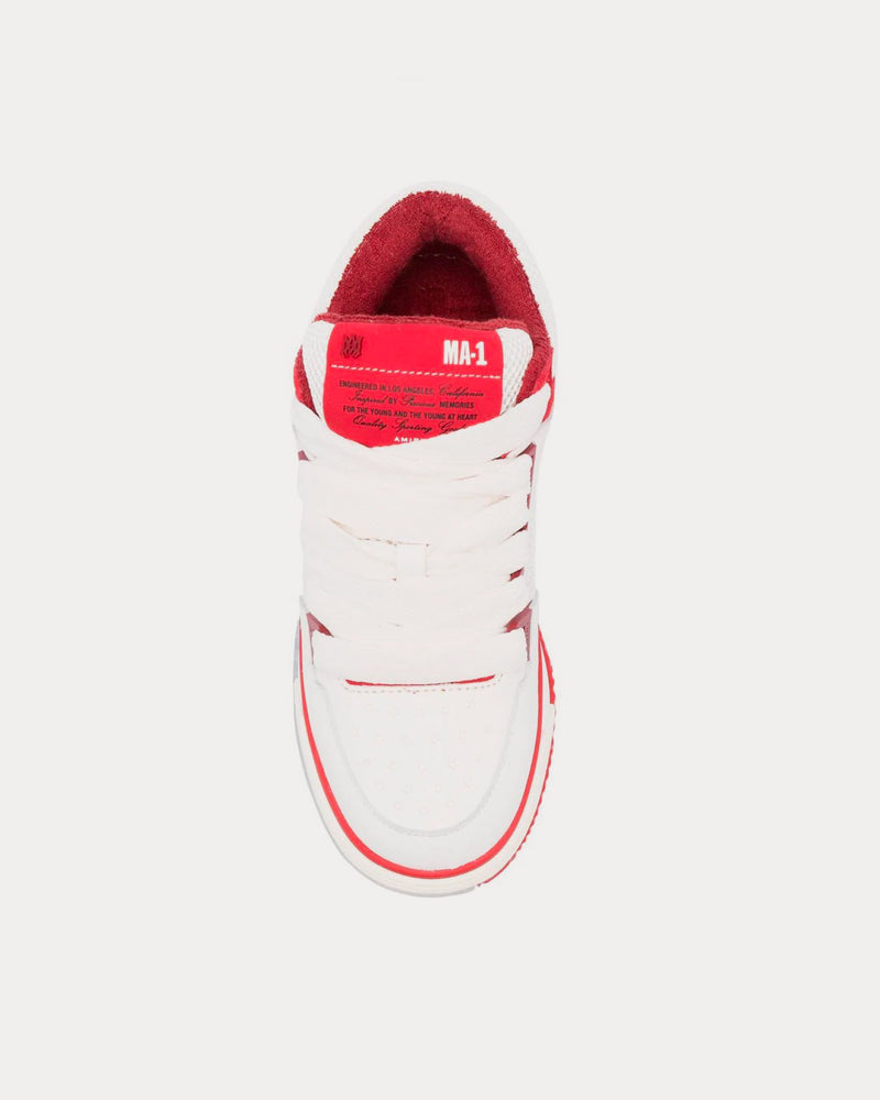 AMIRI MA-1 White / Red Low Top Sneakers - 2