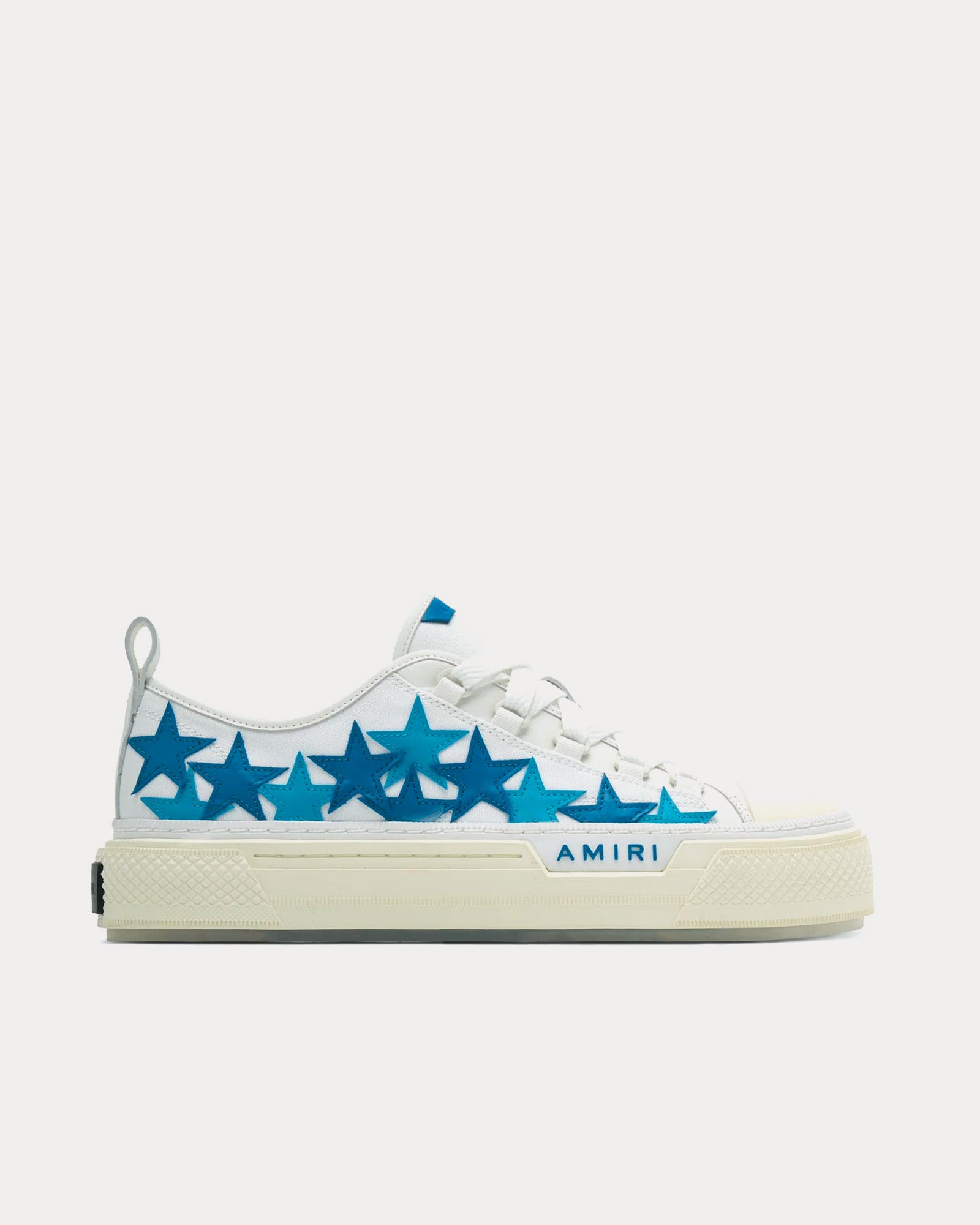 AMIRI Stars Court White / Blue Low Top Sneakers - 1