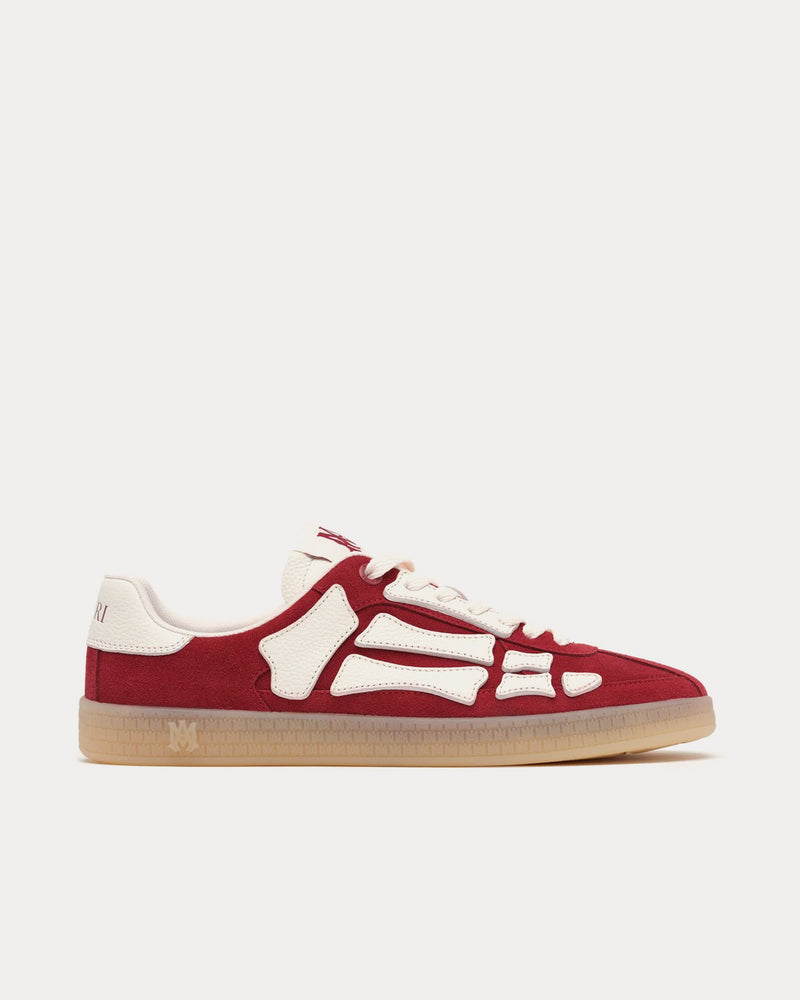 AMIRI Pacific Bones Deep Red Low Top Sneakers - 1