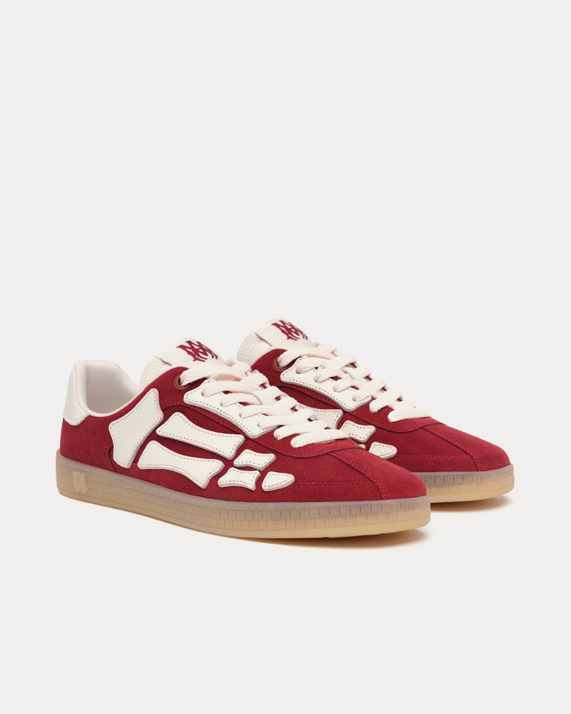 AMIRI Pacific Bones Deep Red Low Top Sneakers - 2