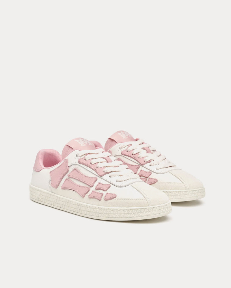 AMIRI Pacific Bones White / Vintage Pink Low Top Sneakers - 2