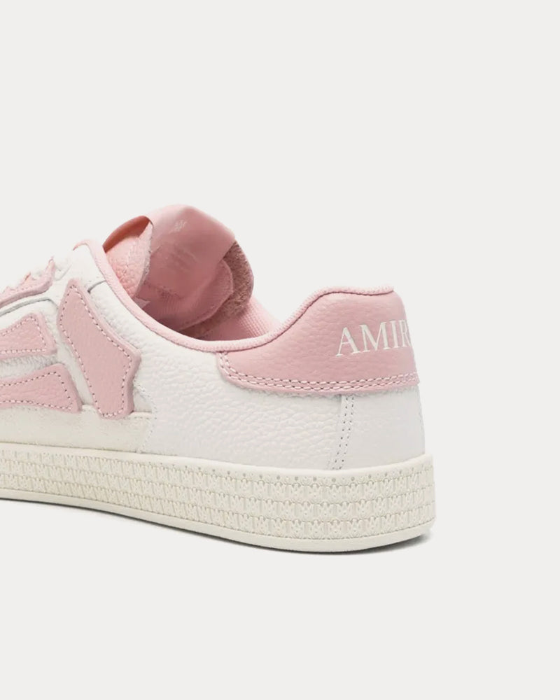 AMIRI Pacific Bones White / Vintage Pink Low Top Sneakers - 3