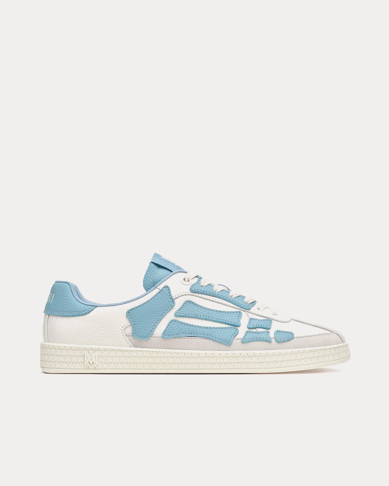 AMIRI Pacific Bones White / Dusty Blue Low Top Sneakers - 1