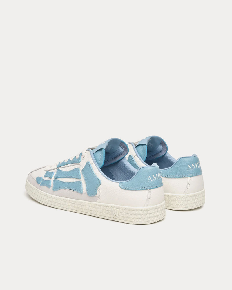 AMIRI Pacific Bones White / Dusty Blue Low Top Sneakers - 3