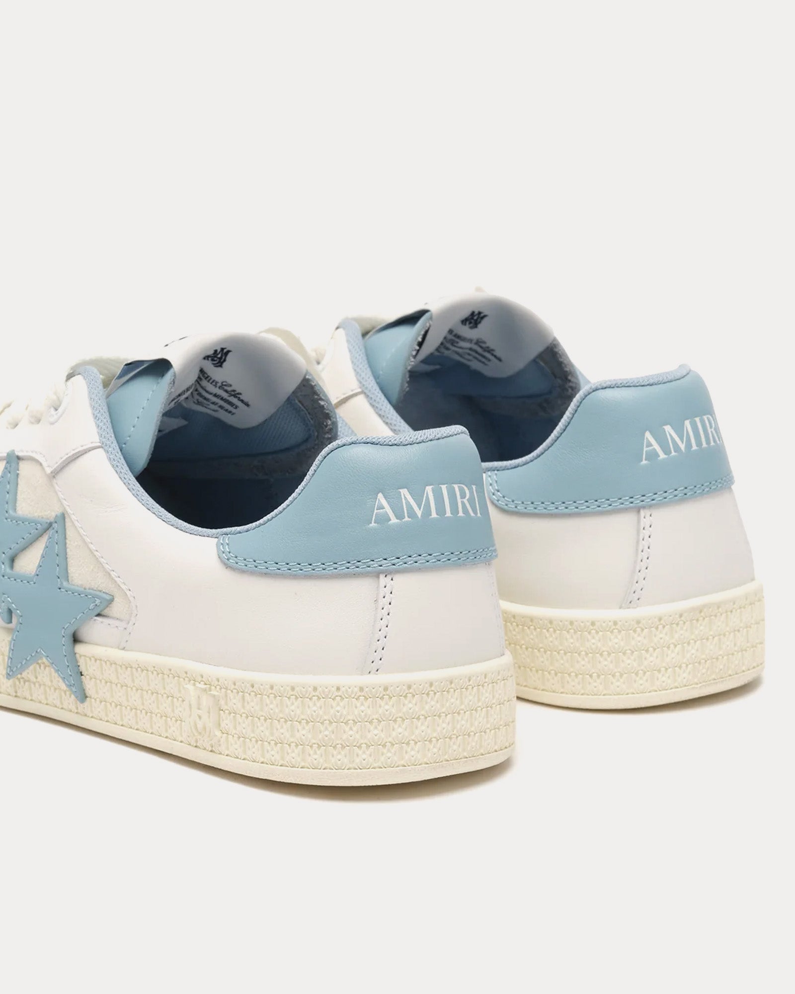 AMIRI Pacific White / Ocean Sky Low Top Sneakers - 3