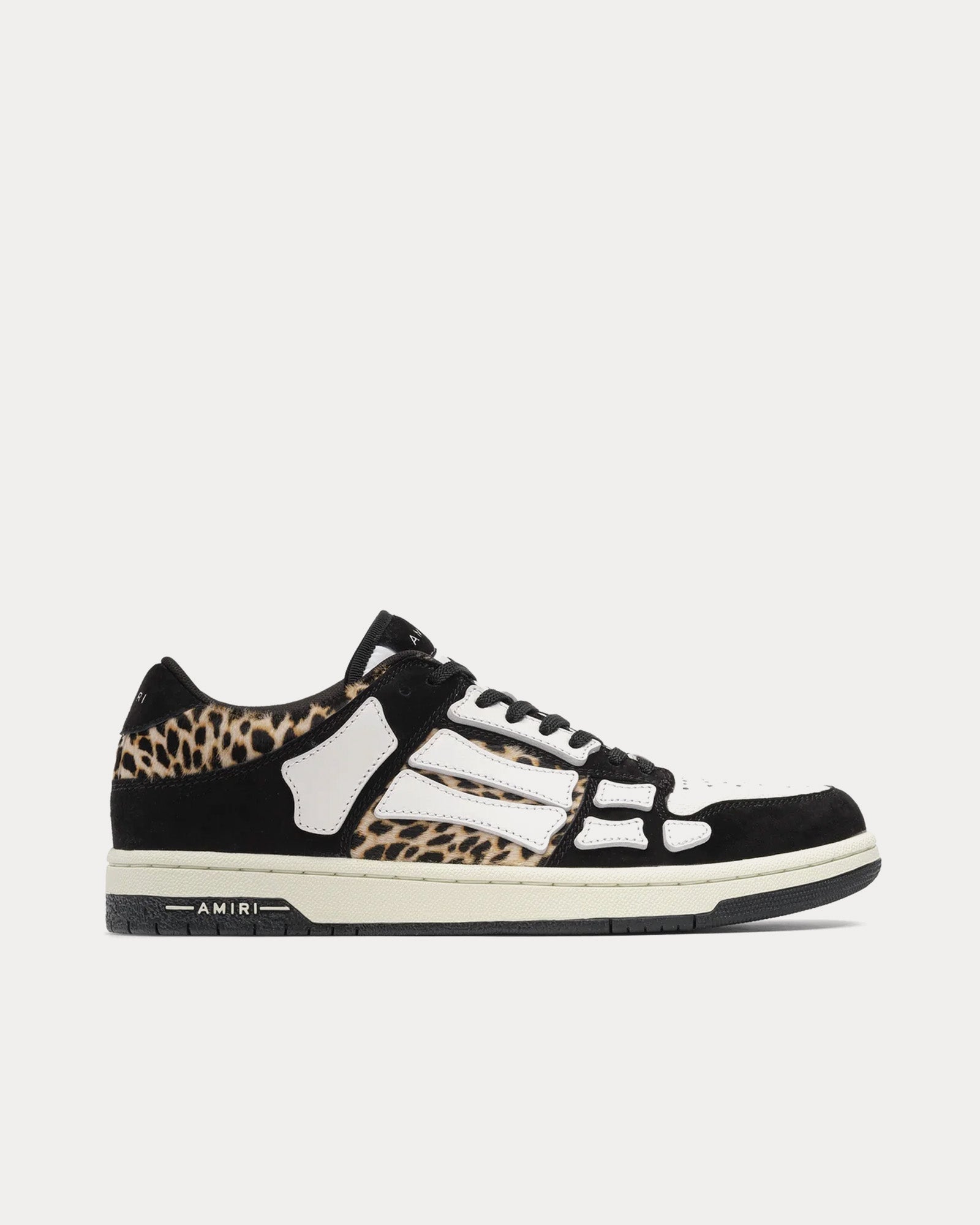 AMIRI Leopard Skel-Top Black Low Top Sneakers - 1