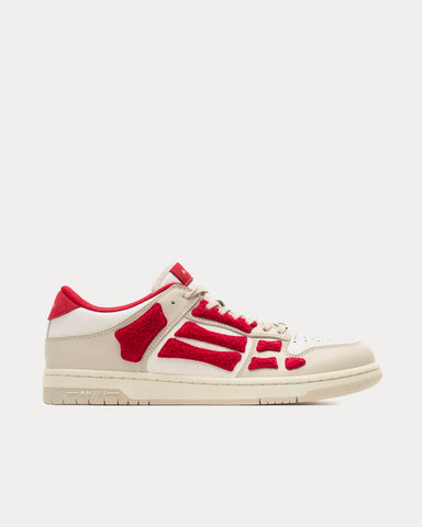 AMIRI Skel-Top Red / Alabaster Low Top Sneakers